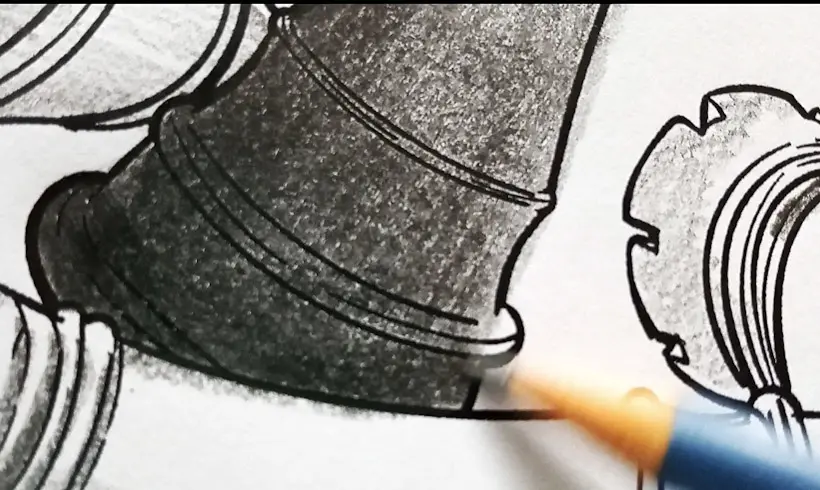 Paso 3 para pintar con grafito