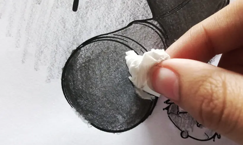 Paso 4 para pintar con grafito