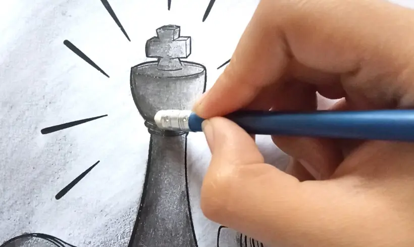 Paso 5 para pintar con grafito