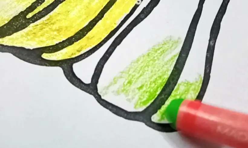 Paso 1 para colorear con Óleo Pasteles