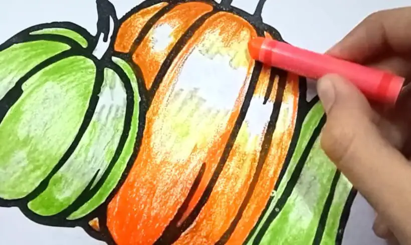 Paso 2 para colorear con Óleo Pasteles
