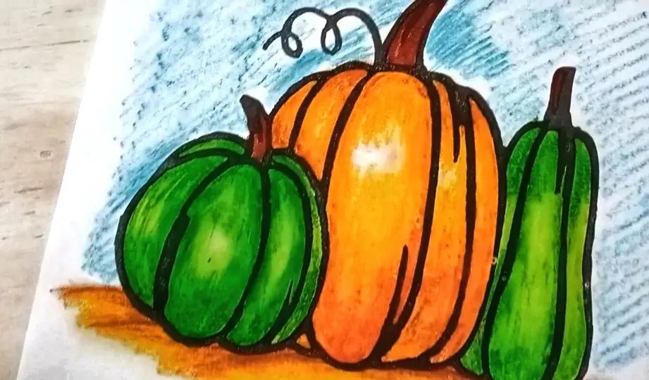Paso 5 para colorear con Óleo Pasteles