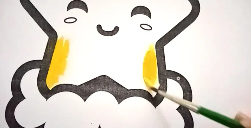 Paso 2 para pintar con Témperas