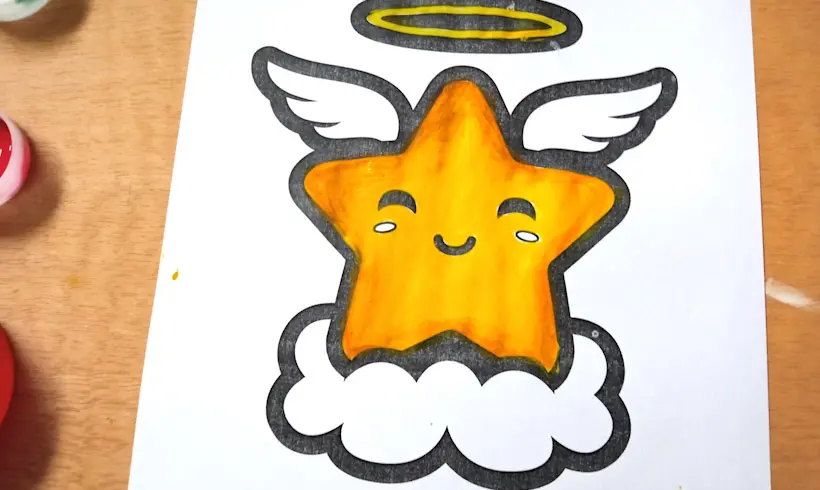 Paso 4 para pintar con Témperas