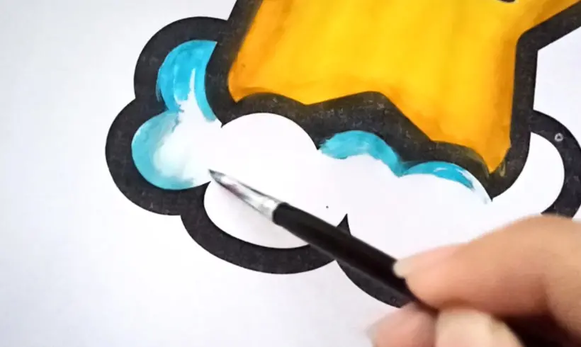 Paso 5 para pintar con Témperas