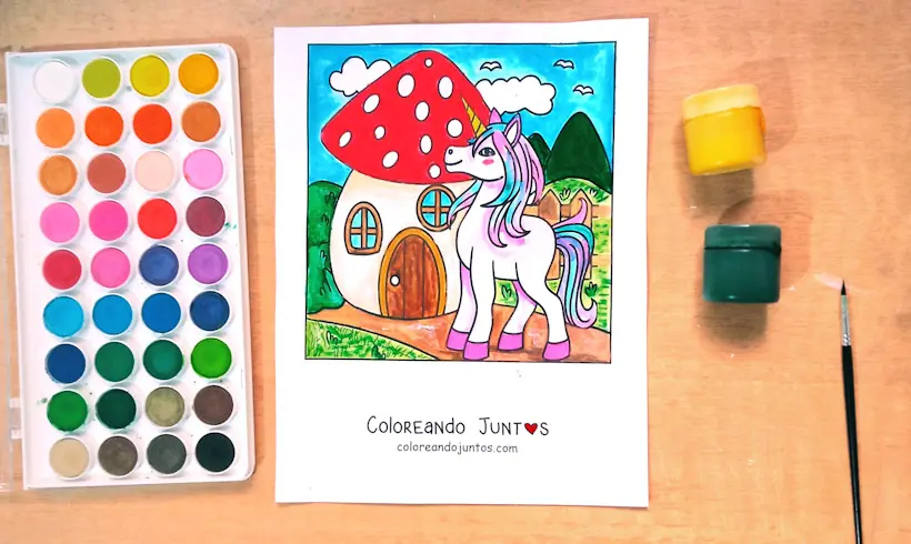 Dibujo del bosque encantado coloreado por Coloreando Juntos
