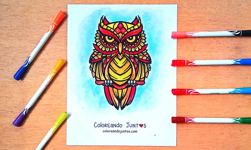 Mandala de animales coloreada por Coloreando Juntos