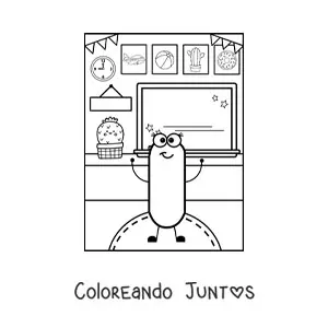 La letra I animada en la escuela