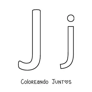 Imagen para colorear de letra j mayúscula y minúscula fácil