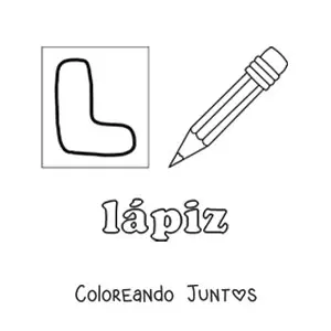 Imagen para colorear de l de lápiz