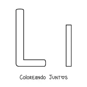 Imagen para colorear de letra l mayúscula y minúscula fácil