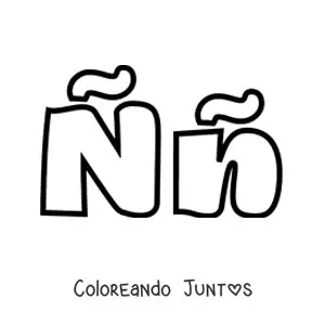 Letra Ñ mayúscula y minúscula grande