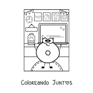 La letra O animada en la escuela
