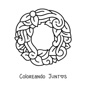 Imagen para colorear de letra o mayúscula decorada