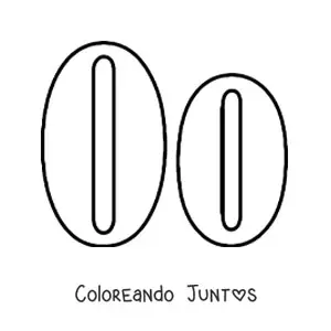 Imagen para colorear de letra o mayúscula y minúscula grande