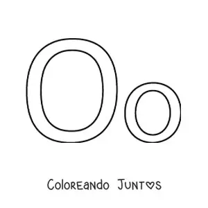 Imagen para colorear de letra o mayúscula y minúscula fácil