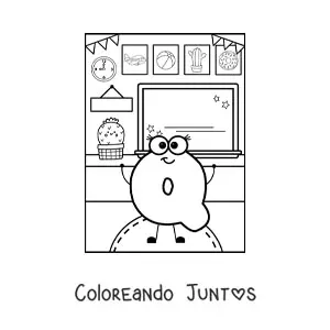 Imagen para colorear de letra q mayúscula con estrellas y una luna
