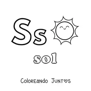 Imagen para colorear de s de sol