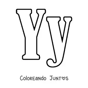 Imagen para colorear de letra y mayúscula y minúscula grande