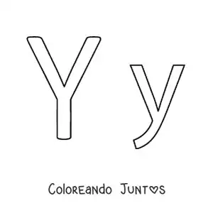 Imagen para colorear de letra y mayúscula y minúscula fácil