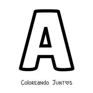 Imagen para colorear de la letra a mayúscula