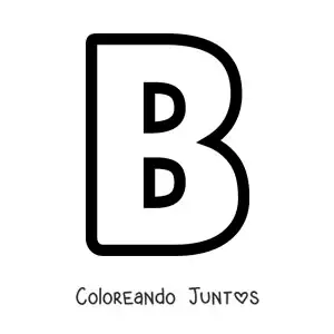 Imagen para colorear de la letra b mayúscula