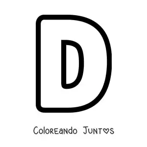 Letra D mayúscula