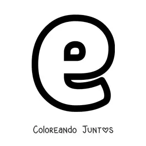 Imagen para colorear de la letra e minúscula