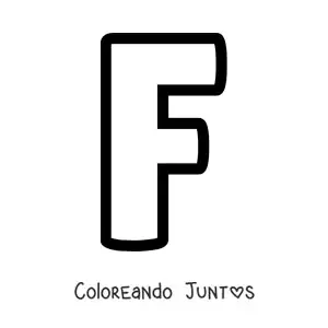 Imagen para colorear de la letra f mayúscula