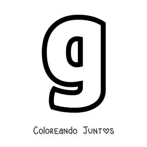 Imagen para colorear de la letra g minúscula