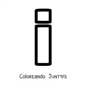 Imagen para colorear de la letra i minúscula