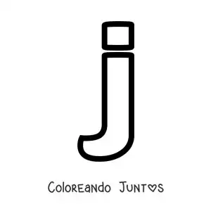 Imagen para colorear de la letra j minúscula