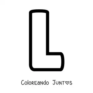 Imagen para colorear de la letra l mayúscula