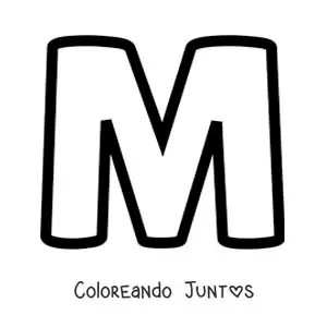 Imagen para colorear de la letra m mayúscula