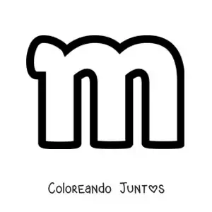 Imagen para colorear de la letra m minúscula