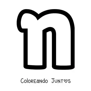 Imagen para colorear de la letra n minúscula