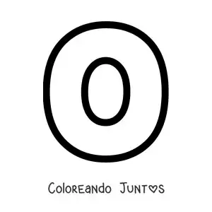 Imagen para colorear de la letra o mayúscula