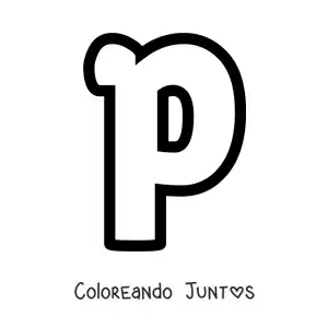 Imagen para colorear de la letra p minúscula