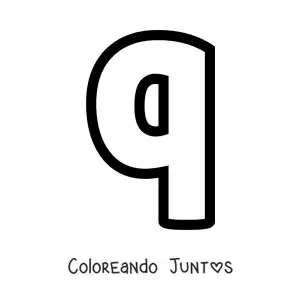 Imagen para colorear de la letra q minúscula