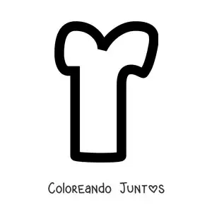 Imagen para colorear de la letra r minúscula