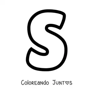 Imagen para colorear de la letra s mayúscula