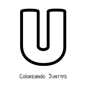 Imagen para colorear de la letra u mayúscula