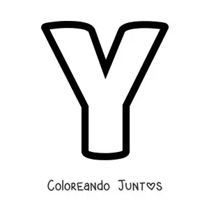 Imagen para colorear de la letra y mayúscula
