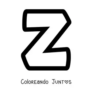 Imagen para colorear de la letra z minúscula