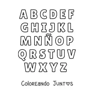 Imagen para colorear del abecedario