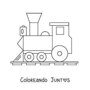Imagen para colorear de una locomotora sencilla