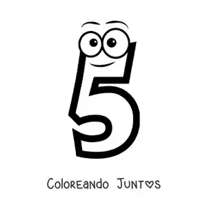 Número 5 animado para niños