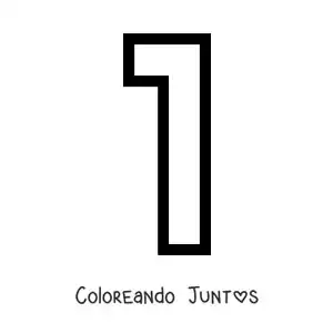 Número 1 grande