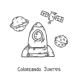 Cohete en el espacio 4