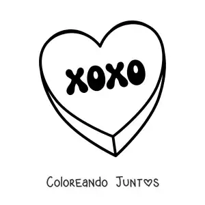Caramelo de corazón xoxo
